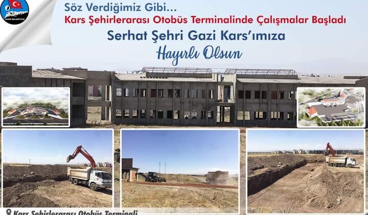 Kars Otobüs Terminalinde Çalışmalar Başladı