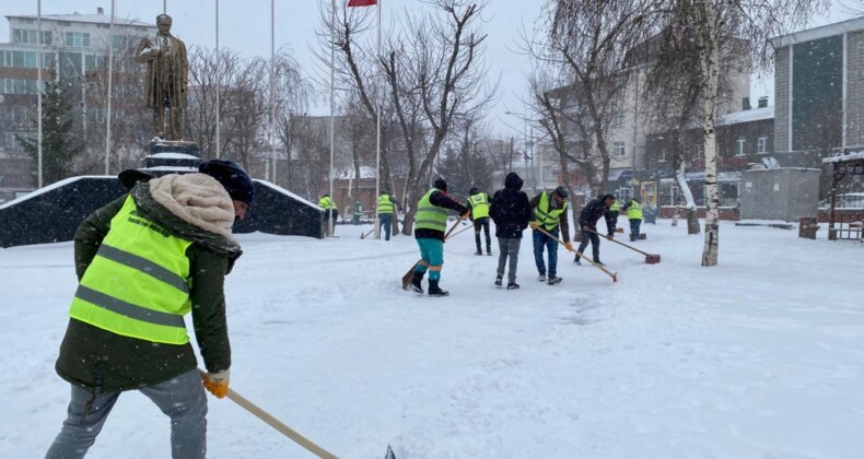 Ardahan Belediyesi Kar Temizleme ve Tuzlama Çalışması