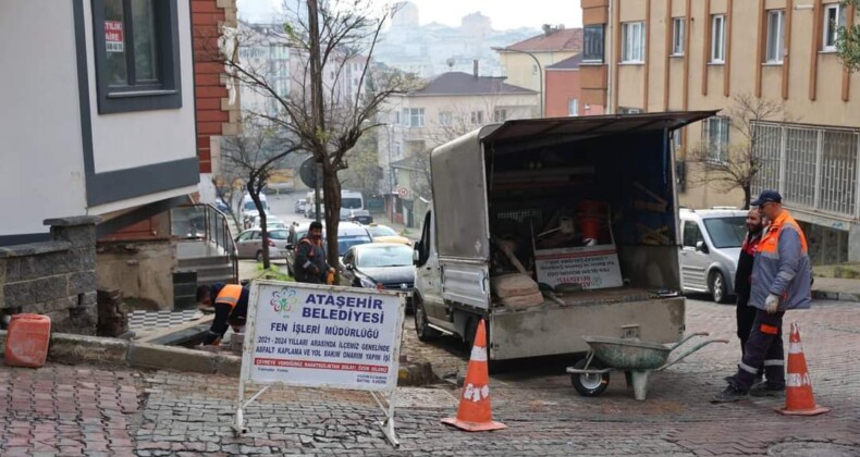 Ataşehir Belediyesi Yol Bakım Çalışması