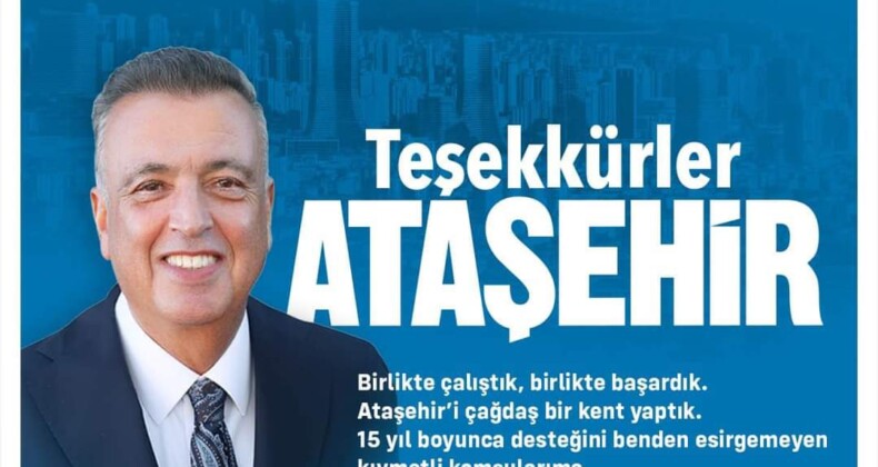 Başkan İlgezdi; Teşekkürler Ataşehir