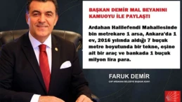 Ardahan Belediye Başkanı Faruk Demir, Mal Varlığını Açıkladı