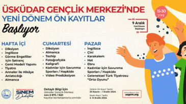 Üsküdar Gençlik Merkezi Yeni Dönem Kayıtları Başladı